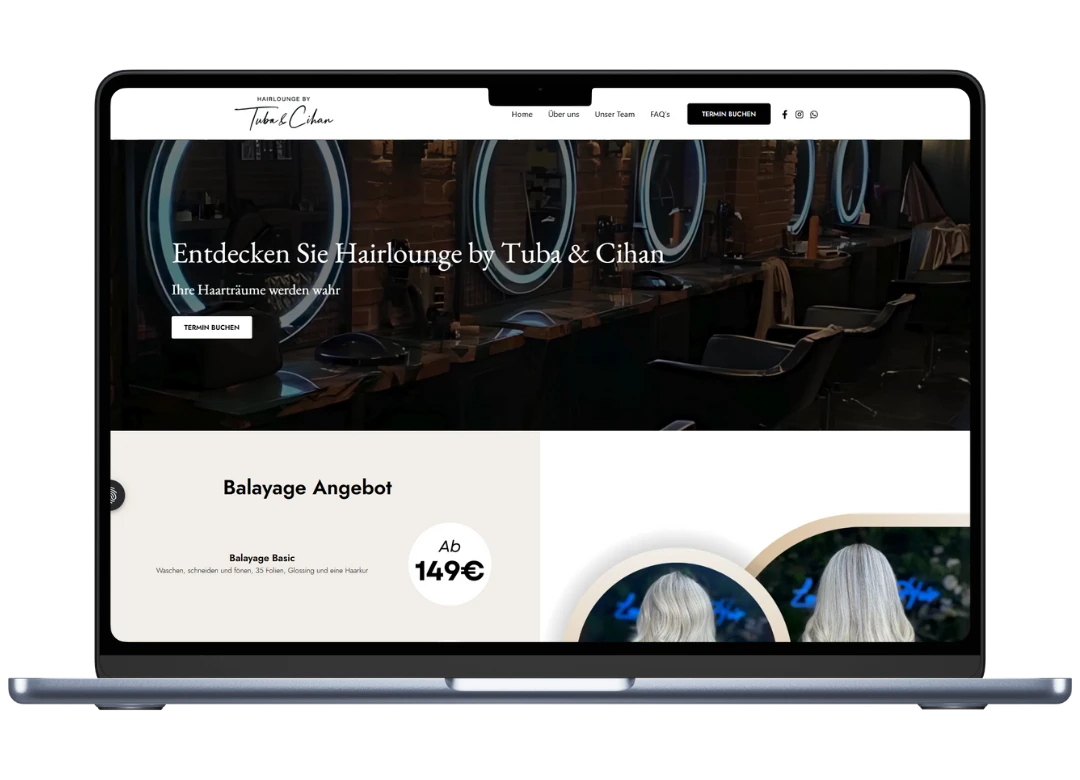 Hairlounge by Tuba & Cihan – Website Vorschau