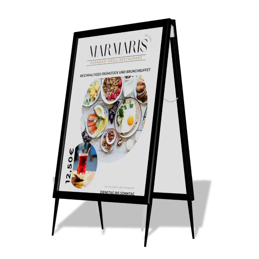 Werbeorientiertes horizontales Poster Design für Restaurants