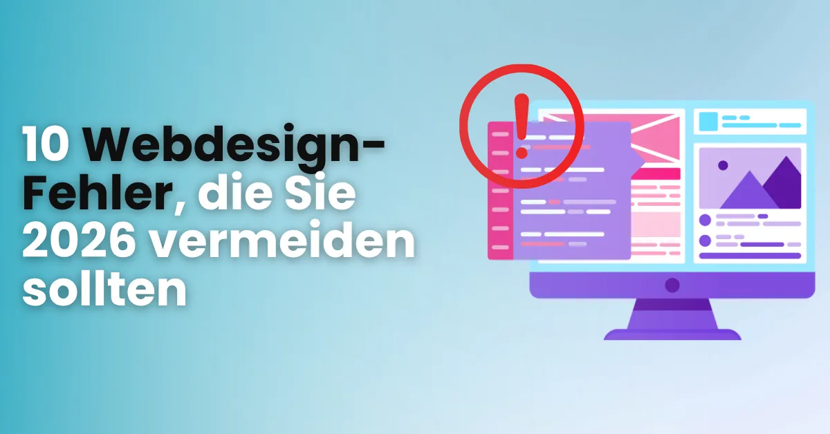 10 Webdesign-Fehler, die Sie 2025 vermeiden sollten